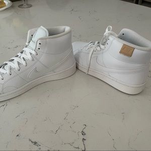 White Nike Blazers